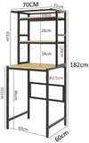 Laundry Storage: CARLA HOME 3-Tier Over Washing Machine Storage Rack Laundry Shelf Organizer for Bathroom or Toilet (Black)