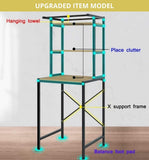 Laundry Storage: CARLA HOME 3-Tier Over Washing Machine Storage Rack Laundry Shelf Organizer for Bathroom or Toilet (Black)