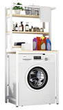 Laundry Storage: CARLA HOME 3-Tier Over Washing Machine Storage Rack Laundry Shelf Organizer for Bathroom or Toilet (White)