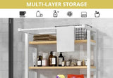 Laundry Storage: CARLA HOME 3-Tier Over Washing Machine Storage Rack Laundry Shelf Organizer for Bathroom or Toilet (White)