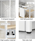 Laundry Storage: CARLA HOME 3-Tier Over Washing Machine Storage Rack Laundry Shelf Organizer for Bathroom or Toilet (White)