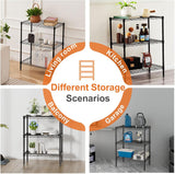 Clothing & Wardrobe Storage: CARLA HOME 3-Tier Adjustable Metal Storage Shelves Wire Rack Organizer for Kitchen, Pantry, Bathroom or Laundry Room (60cm W x 35cm D x 103cm H)