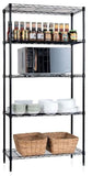 Clothing & Wardrobe Storage: CARLA HOME 5-Tier Adjustable Metal Storage Shelves Wire Rack Organizer for Kitchen, Pantry, Bathroom or Laundry Room (60cm W x 40cm D x 176cm H)