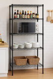 Clothing & Wardrobe Storage: CARLA HOME 5-Tier Adjustable Metal Storage Shelves Wire Rack Organizer for Kitchen, Pantry, Bathroom or Laundry Room (60cm W x 40cm D x 176cm H)