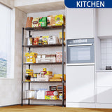 Clothing & Wardrobe Storage: CARLA HOME 5-Tier Adjustable Metal Storage Shelves Wire Rack Organizer for Kitchen, Pantry, Bathroom or Laundry Room (60cm W x 40cm D x 176cm H)