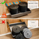 Desk Accessories: CARLA HOME 2 Pack Pull Out Cabinet Organizer Expandable for Cabinets with Adjustable Slide Out Shelves and Easy Installation (Grey)