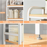Desks: CARLA HOME  2-Tier Metal Desktop Hutch Bookshelf with Grid Panel for Computer Desk and Office Countertop