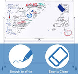 Buffets & Sideboards: CARLA HOME Double-Sided Magnetic Whiteboard 120x90cm with Wheels, Reversible Design for School, Office & Home