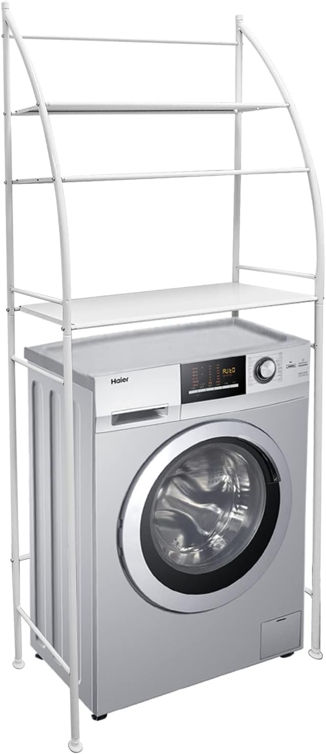 Laundry Storage: CARLA HOME 3-Tier Over Washing Machine Storage Rack for Laundry Room Space Saving, Towels, Detergent & Bathroom Essentials