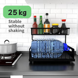 Kitchen & Bathroom DIY: CARLA HOME 2 Pack Under Sink Organiser with Sliding Drawers for Kitchen & Bathroom