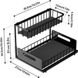 Kitchen & Bathroom DIY: CARLA HOME 2 Pack Under Sink Organiser with Sliding Drawers for Kitchen & Bathroom