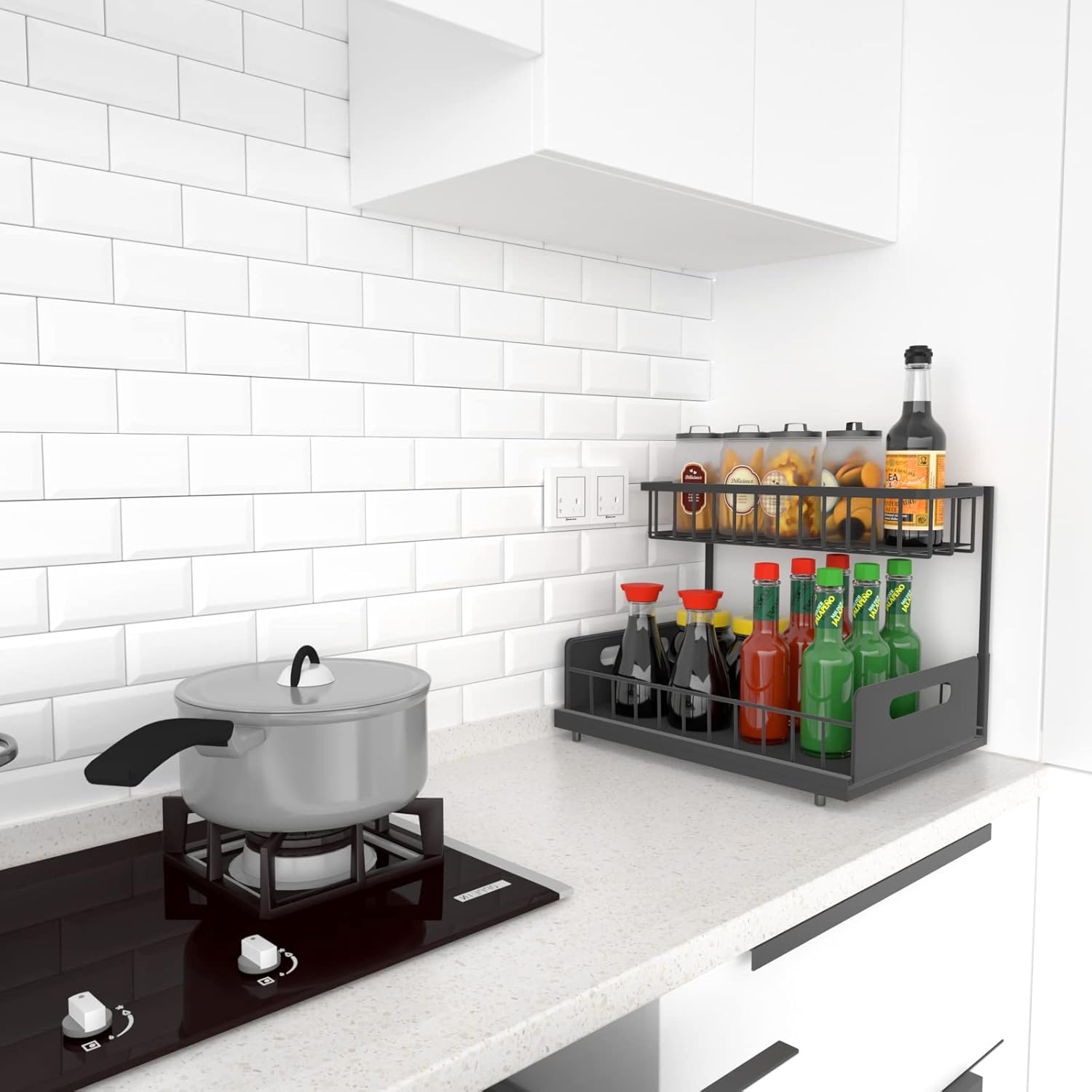 Kitchen & Bathroom DIY: CARLA HOME 2 Pack Under Sink Organiser with Sliding Drawers for Kitchen & Bathroom