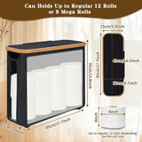 Kitchen & Bathroom DIY: CARLA HOME 2 pack Toilet Paper Storage Basket Holds Up to 12 Rolls with Bamboo Lid and Handle for RV Closet (Black)