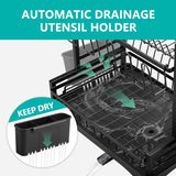 Kitchen & Bathroom DIY: CARLA HOME Dish Drying Rack 2-Tier Kitchen Drainer with Drainboard