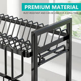 Kitchen & Bathroom DIY: CARLA HOME Dish Drying Rack 2-Tier Kitchen Drainer with Drainboard