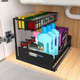 Kitchen & Bathroom DIY: CARLA HOME 2 Tier Under Sink Organiser with Sliding Drawers for Kitchen & Bathroom