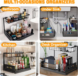 Kitchen & Bathroom DIY: CARLA HOME 2 Tier Under Sink Organiser with Sliding Drawers for Kitchen & Bathroom