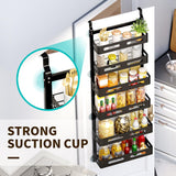Clothing & Wardrobe Storage: CARLA HOME 6 Tier Over the Door Organizer with Adjustable Metal Pantry Storage Rack and Hanging Baskets for Kitchen and Bathroom