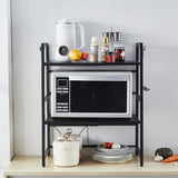 Kitchen & Bathroom DIY: CARLA HOME 3-Tier Microwave Oven Rack with Adjustable Metal Kitchen Shelf Stand for Countertop Storage and 6 Hooks for Utensils
