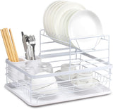 Dish Racks: CARLA HOME 2-Tier Dish Drying Rack for Kitchen Counter with Removable Drip Tray, Utensil Holder and Cutlery Organizer