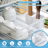 Dish Racks: CARLA HOME 2-Tier Dish Drying Rack for Kitchen Counter with Removable Drip Tray, Utensil Holder and Cutlery Organizer