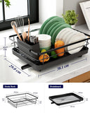 Dish Racks: CARLA HOME Dish Drying Rack for Kitchen Counter with Removable Drip Tray, Utensil Holder and Cutlery Organizer