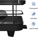 Dish Racks: CARLA HOME Dish Drying Rack for Kitchen Counter with Removable Drip Tray, Utensil Holder and Cutlery Organizer