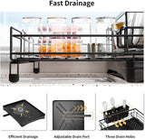 Dish Racks: CARLA HOME Expandable Dish Drying Rack with Drainage Spout, Utensil Holder & Drainboardfor Kitchen Countertop Organizer (1 tier)