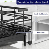 Dish Racks: CARLA HOME Expandable Dish Drying Rack with Drainage Spout, Utensil Holder & Drainboardfor Kitchen Countertop Organizer (1 tier)