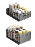 Pull Out Bins: CARLA HOME 2 Pack Pullout Cabinet Kitchen Organizer Drawers with No-Drilling and Adhesive Design for Pantry & Cabinets