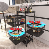 Food Storage: CARLA HOME Metal 5-Tier Rolling Vegetable and Fruit Basket Cart Stand for Kitchen & Storage