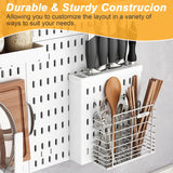 Kitchen Appliance Accessories: CARLA HOME Pegboard Wall Organizer Kit with 6 Modular Pegboards & 21 Accessories for Kitchen, Office, Gaming & Craft Storage