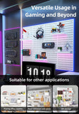 Kitchen Appliance Accessories: CARLA HOME Pegboard Wall Organizer Kit with 6 Modular Pegboards & 21 Accessories for Kitchen, Office, Gaming & Craft Storage