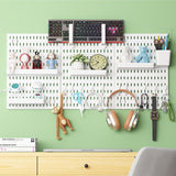 Wall Storage Racks: CARLA HOME Pegboard Wall Organizer Kit with 3 Modular Panels & 17 Accessories for Office, Gaming & Craft Storage