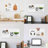 Wall Storage Racks: CARLA HOME Pegboard Wall Organizer Kit with 3 Modular Panels & 17 Accessories for Office, Gaming & Craft Storage