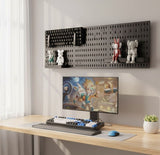 Wall Storage Racks: CARLA HOME Pegboard Wall Organizer Kit with 3 Modular Black Panels & 17 Accessories for Gaming, Office & Craft Storage