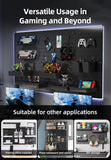 Wall Storage Racks: CARLA HOME Pegboard Wall Organizer Kit with 4 Modular Black Pegboards & 19 Accessories for Gaming, Office & Craft Storage (Black)