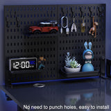 Desk Accessories: CARLA HOME Desk Pegboard Organizer Kit  with Hooks, Tray & Mount Ideal for Office, Gaming Setup & Home Workspace Organization (Black)