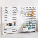 Desk Accessories: CARLA HOME 2 Pack Desk Pegboard Organizer Kit  with Hooks, Tray & Mount Ideal for Office, Gaming Setup & Home Workspace Organization (White)