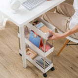 Utility Trolleys: CARLA HOME Slim Storage Cart Organizer Trolley with Wheels for Kitchen, Bathroom, Laundry & Narrow Spaces (3 tier)