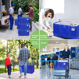 Duffel Bags: CARLA HOME 6-Pack Large Moving Storage Bags with Zippers & Handles with 95 Liters Capacity for Space Saving, Travel, Camping & Organization (Blue)