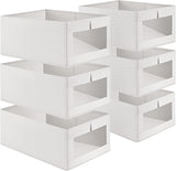Clothing & Wardrobe Storage: CARLA HOME 6 Pack Closet Storage Bins with Clear Window for Shelves, Clothes, Toys, Wardrobe & Bedroom Organization