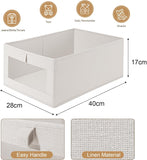 Clothing & Wardrobe Storage: CARLA HOME 6 Pack Closet Storage Bins with Clear Window for Shelves, Clothes, Toys, Wardrobe & Bedroom Organization