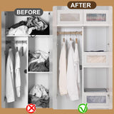 Clothing & Wardrobe Storage: CARLA HOME 6 Pack Closet Storage Bins with Clear Window for Shelves, Clothes, Toys, Wardrobe & Bedroom Organization