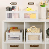 Clothing & Wardrobe Storage: CARLA HOME 6 Pack Closet Storage Bins with Clear Window for Shelves, Clothes, Toys, Wardrobe & Bedroom Organization
