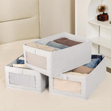 Clothing & Wardrobe Storage: CARLA HOME 6 Pack Closet Storage Bins with Clear Window for Shelves, Clothes, Toys, Wardrobe & Bedroom Organization
