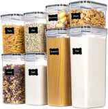 Food Storage: CARLA HOME 8 Piece Airtight Food Storage Containers Set with Lids & Labels for Kitchen Storage