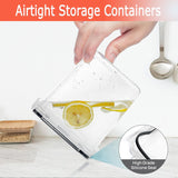 Food Storage: CARLA HOME 8 Piece Airtight Food Storage Containers Set with Lids & Labels for Kitchen Storage