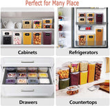 Food Storage: CARLA HOME 8 Piece Airtight Food Storage Containers Set with Lids & Labels for Kitchen Storage