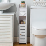 Toilet Paper Holders: CARLA HOME Slim Bathroom Cabinet with Toilet Paper Holder for Toilet or Laundry Room
